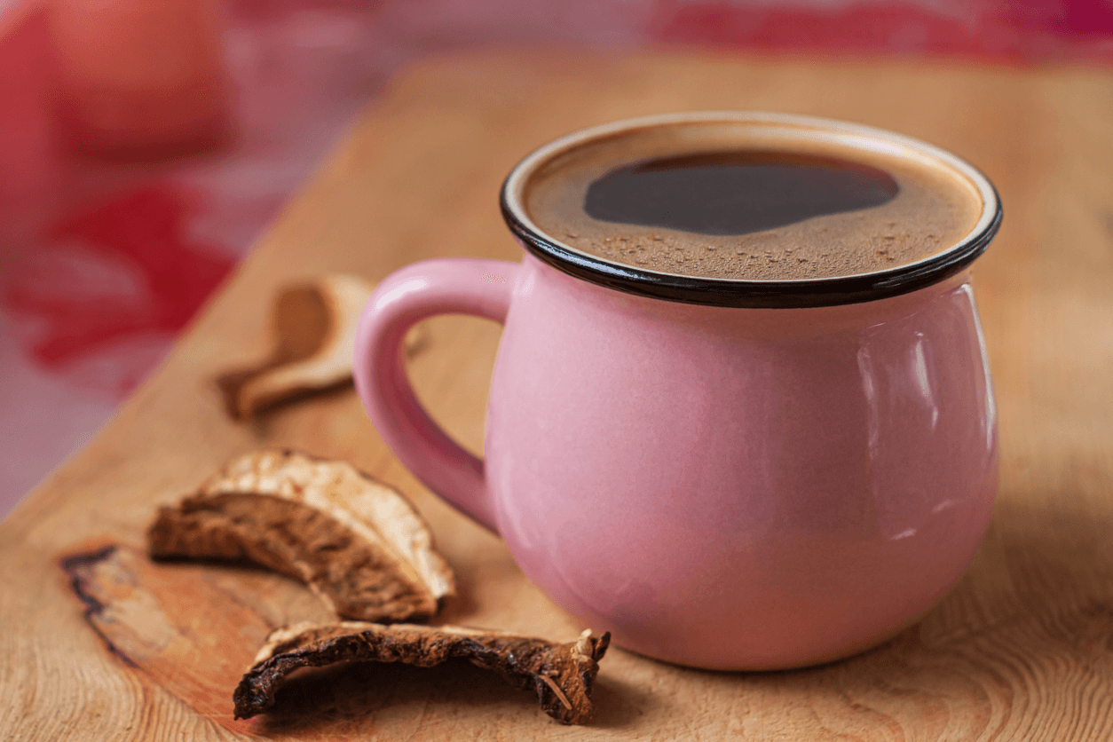 Café com cogumelo